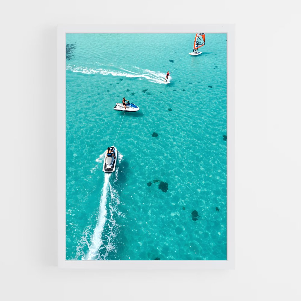 Poster Surf à Malé – affiche Plongée sous-marine (vue 3)